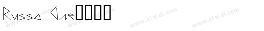 Russo One字体转换